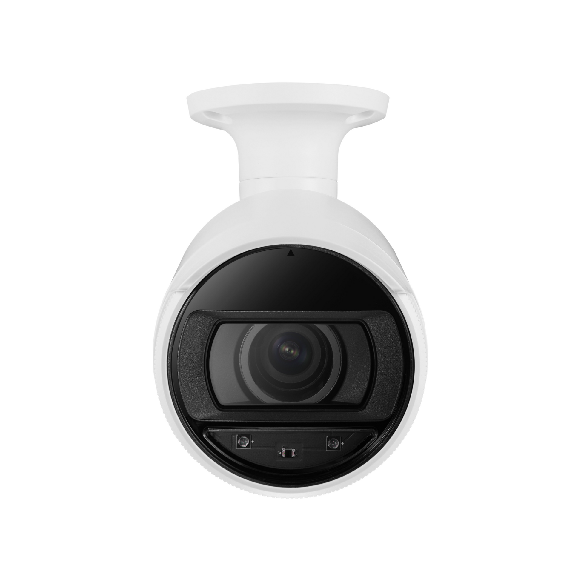Outdoor installation of Hanwha bullet camera with IP66 rating