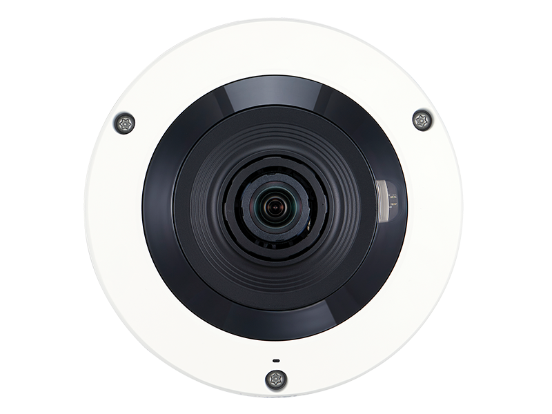 Hanwha Techwin fisheye IP camera with built in microphone
