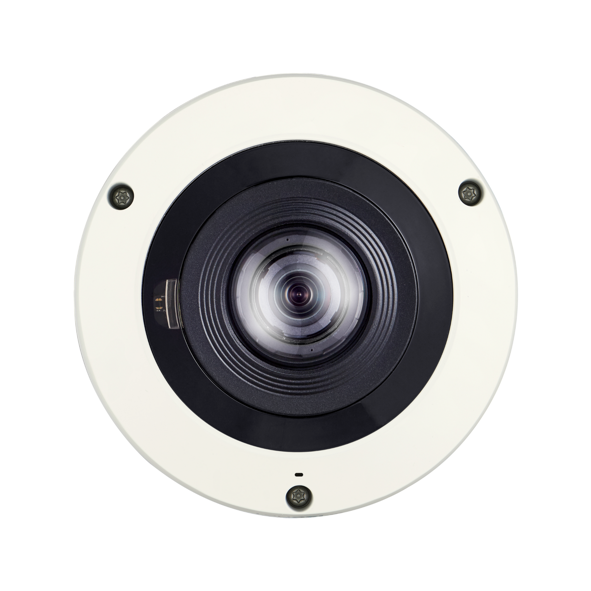 Hanwha Vision NDAA compliant camera side angle view