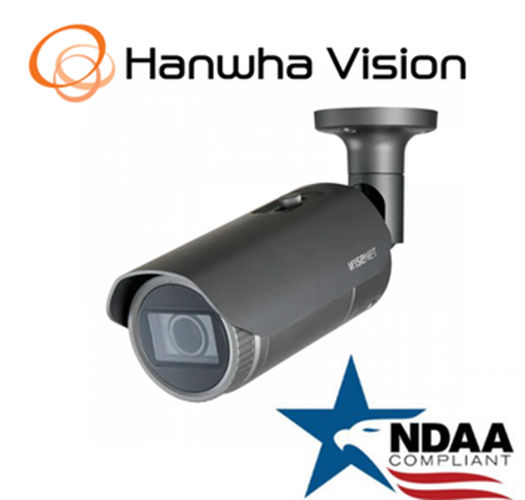 Hanwha Techwin QNO-8080R 5M POE IR Bullet  IP66 IP SecurityCamera 3.2~10.0mmLens