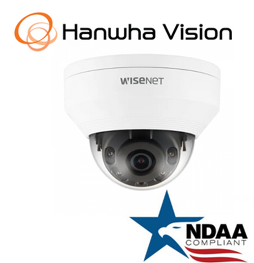 Hanwha Techwin QND-8010R Wisenet Q 5MP POE IR IP Security  Dome Camera 2.8mm