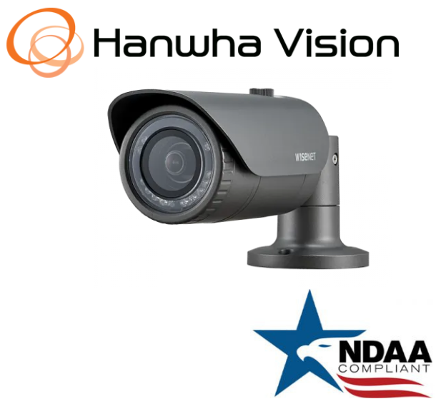 Hanwha Techwin HCO-7030RA 4MP AnalogHD IR Bullet SecurityCamera 6.0mm fixed Lens