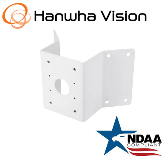 Hanwha Techwin SBP-300KMW1 Corner Mount Adapter  Base Security Accessory (White)