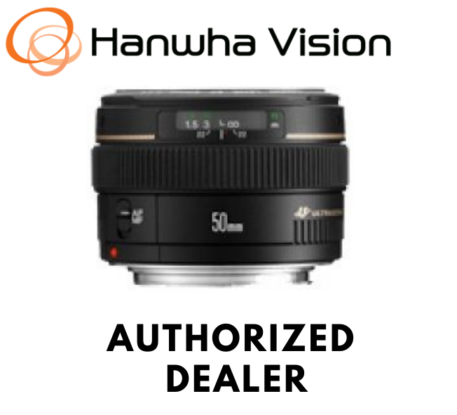 Hanwha Vision SLA-C-E50 Auto-Iris Canon EF 50mm Security Camera Lens