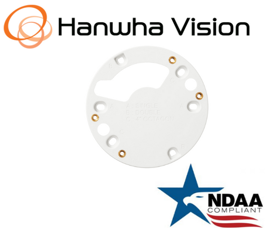 Hanwha Techwin SBP-B-100P Adaptor plate for Single Double Security Accessory