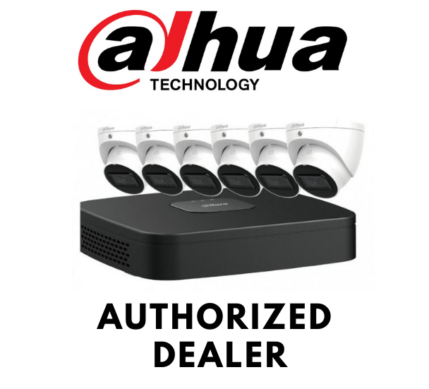 Dahua N484L62A 4MP 8-Ch (6Eyeball Cameras+NVR) Security System.