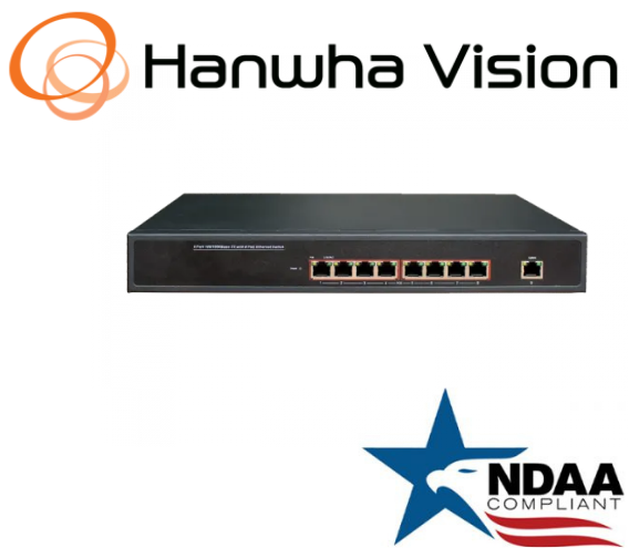 Hanwha Techwin SWT-P-81-240 8-Port PoE+ Switch Security device
