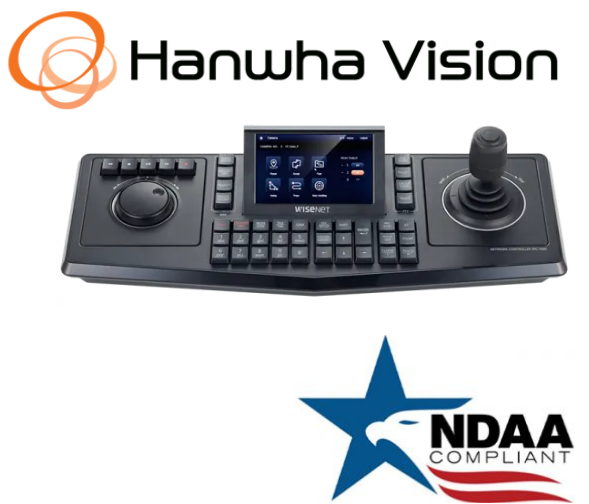 Hanwha Techwin SPC-7000 IP System Keyboard with Touch Screen SecurityController