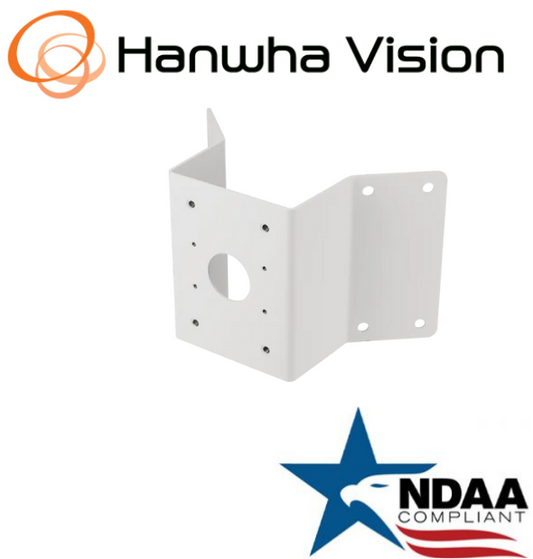 Hanwha Techwin SBP-156KMW Corner Mount White Color Aluminum Security Accessory