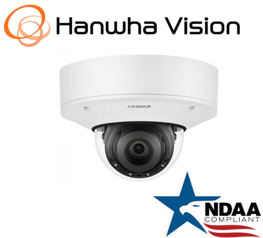 Hanwha Techwin XNV-9082R WiseNet 8MP Vandal Dome IP SecurityCamera 2.8-8.4mmLens