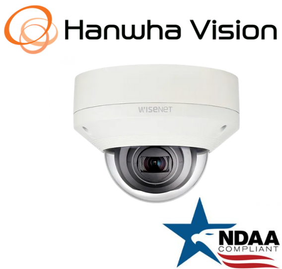 Hanwha Techwin XNV-6080 2MP PoE Vandal Dome IP SecurityCamera IP67(2.8-12mm)Lens