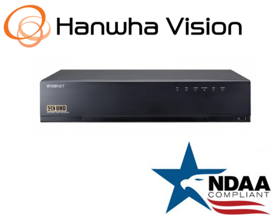 Hanwha Techwin WiseNet XRN-2010A-6TB 32CH 12MP Security NVR Recorder 6TB HDD