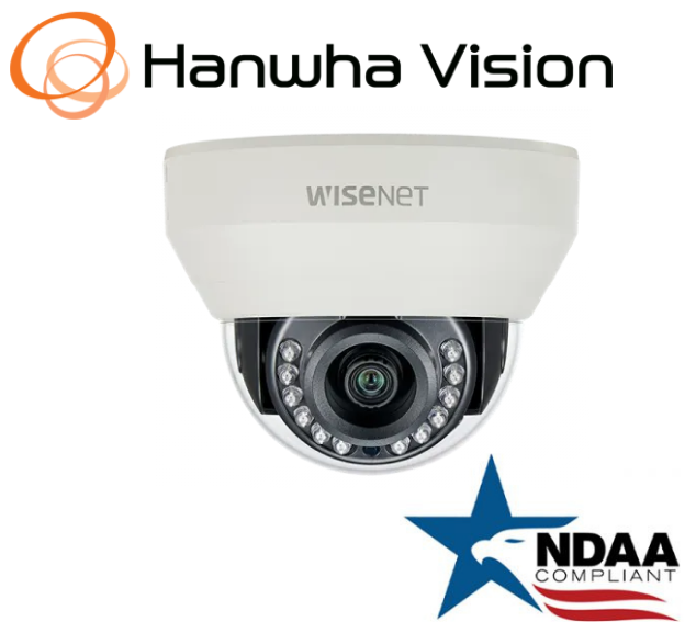 Hanwha Techwin HCD-7030R QHD (4MP) Analog IR Dome Camera 6mm fixed Lens