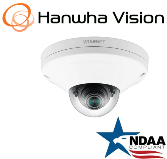 Hanwha Techwin XNV-6011W 2MP PoE IP Compact Dome SecurityCamera 2.8mm fixed lens