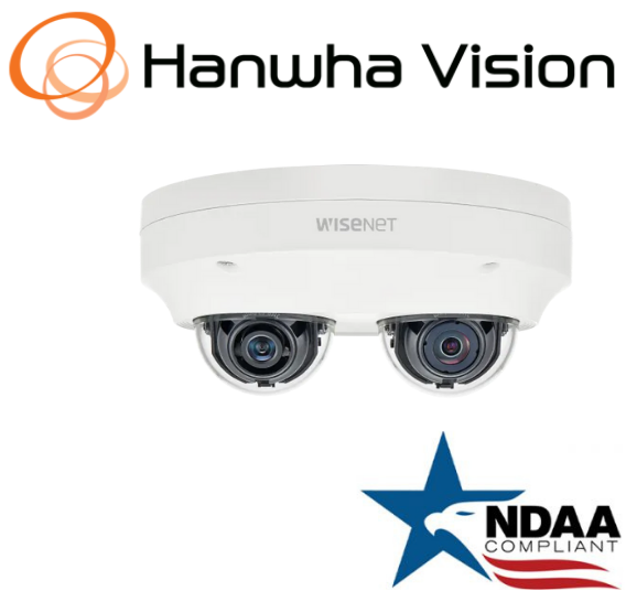 Hanwha Techwin PNM-7002VD 2CH POE 2MP X 2 outdoor Dome IP SecurityCamera no Lens
