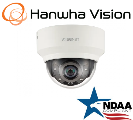 Hanwha Techwin XNV-8020R 5MP IR IP Vandal Dome Security Camera 3.7mm Fixed Lens