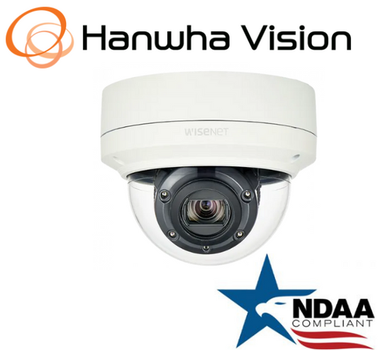 Hanwha Techwin XNV-6120R 2MP PoE NW IR IP Security Dome Camera 5.2mm ~62.4mmLens