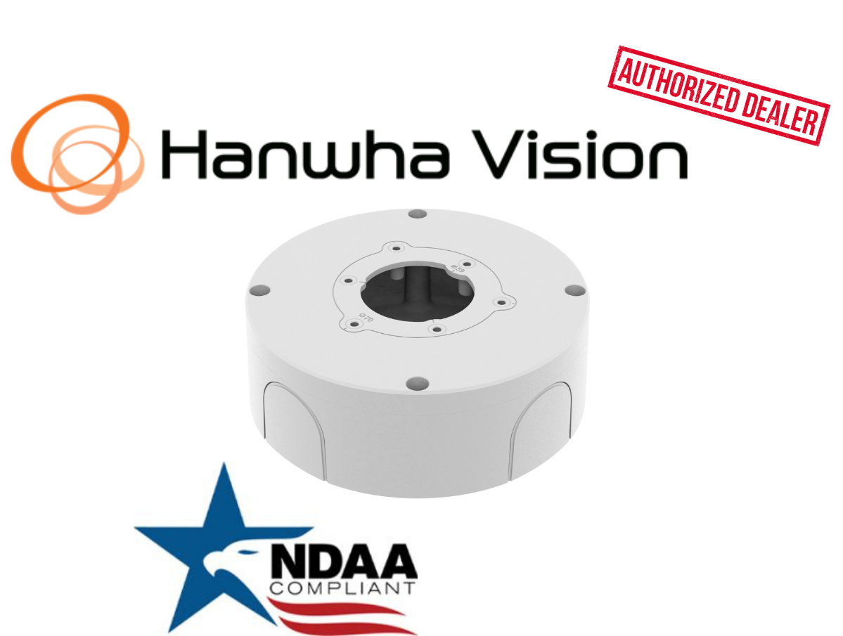 Hanwha Vision SBO-140BW White Back Box Security Accessory for Dome Cameras