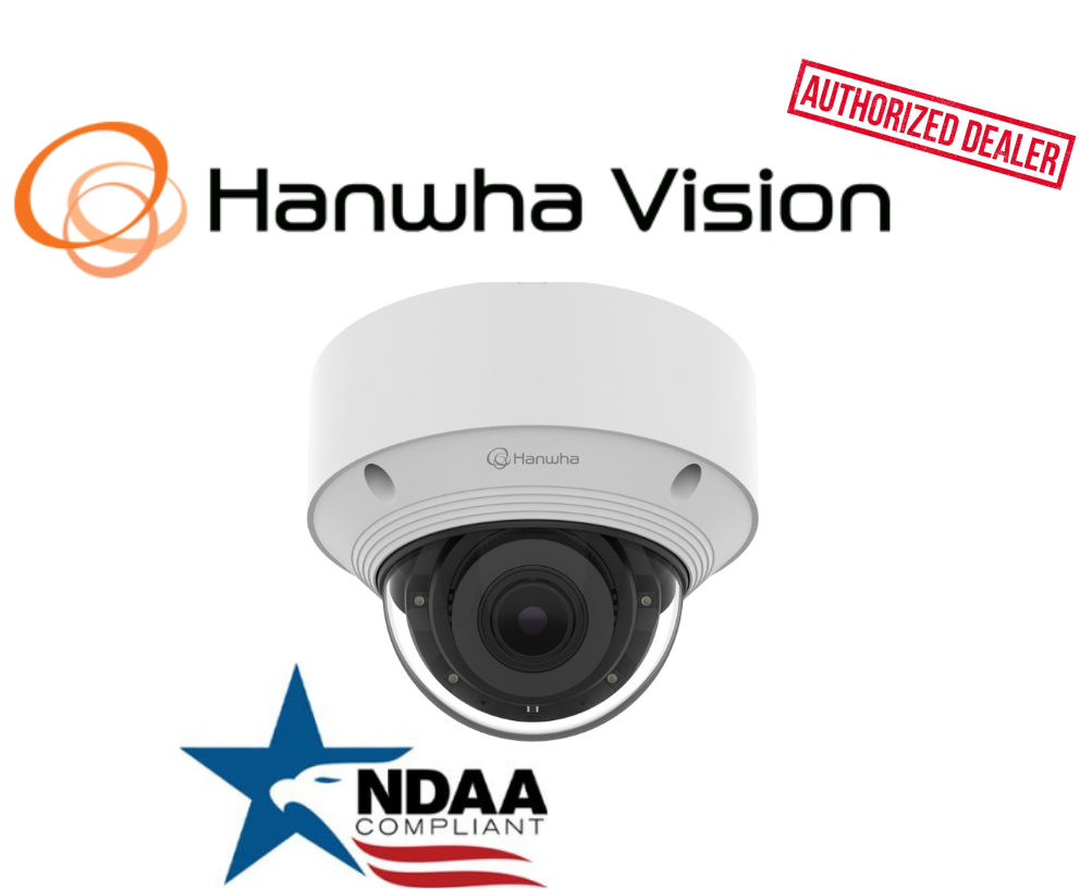Hanwha Techwin QNV-C9083R 4K Outdoor Vandal Dome AI Camera with vari-focal lens