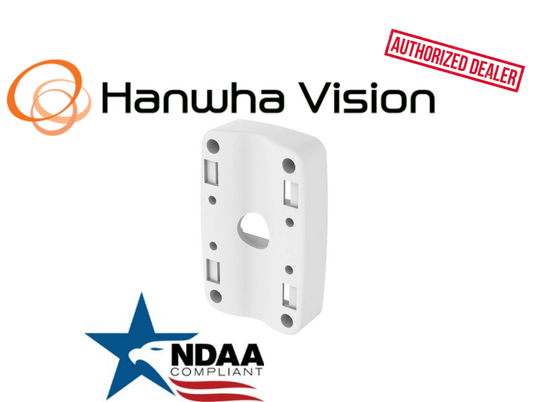 Hanwha Vision  SBP-300PMW2 White Pole Mount Adapter Aluminum Security Accessory