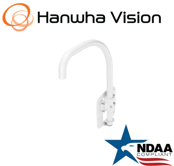 Hanwha Techwin SBP-300LMW Parapet Mount Security Accessory (White) Color