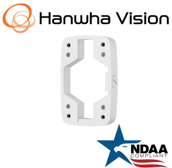 Hanwha Techwin SBP-300BW Wall Mount Base  (White) Aluminum Security Accessory