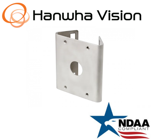 Hanwha Techwin SBP-300PMS Stainless Steel Pole Mount Adapter  Security Accessory