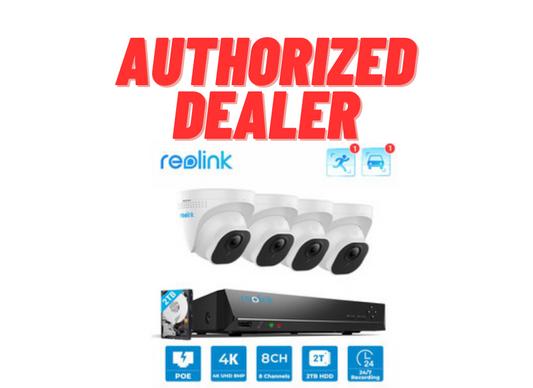 Reolink 4K 8MP PoE Security Camera System 8CH NVR 4X Wired Outdoor PoE Cameras - Secure IT Global