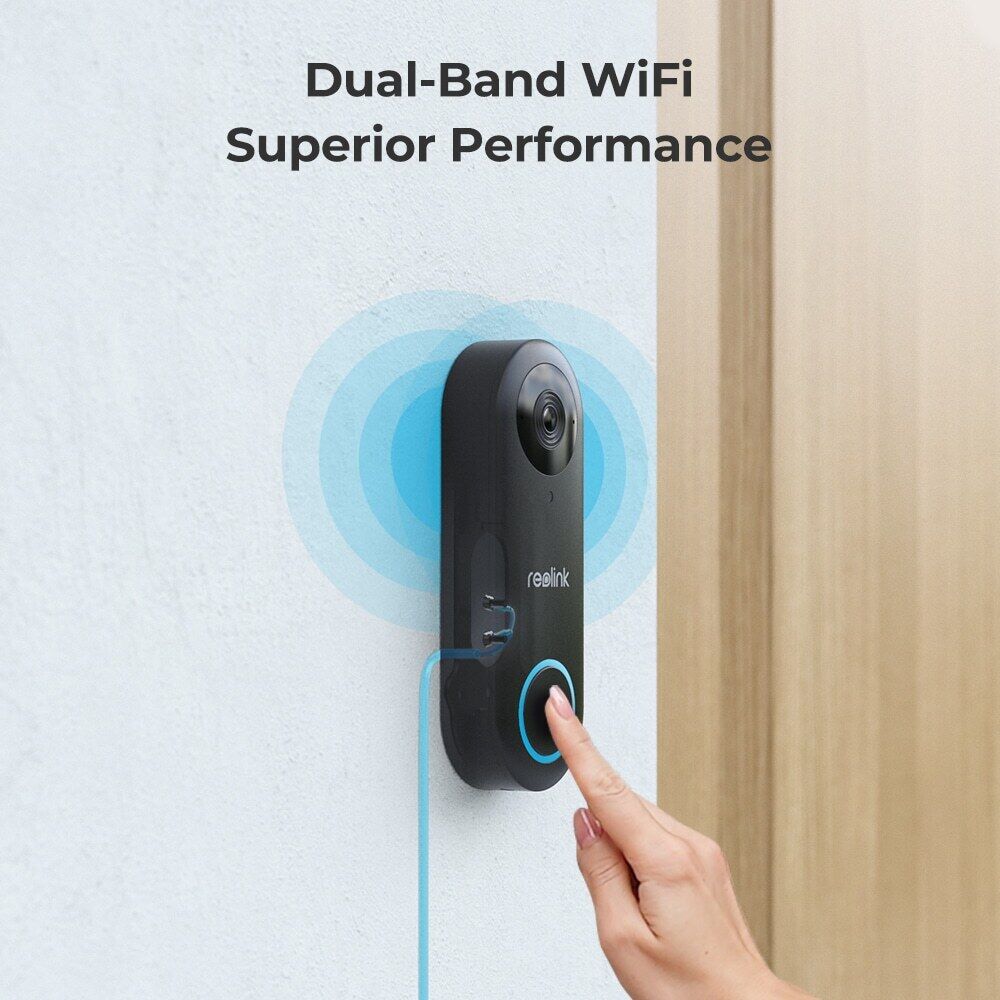 Reolink Doorbell Camera Smart WiFi Video Doorbell Chime 5MP Wide Angle 2way Talk
