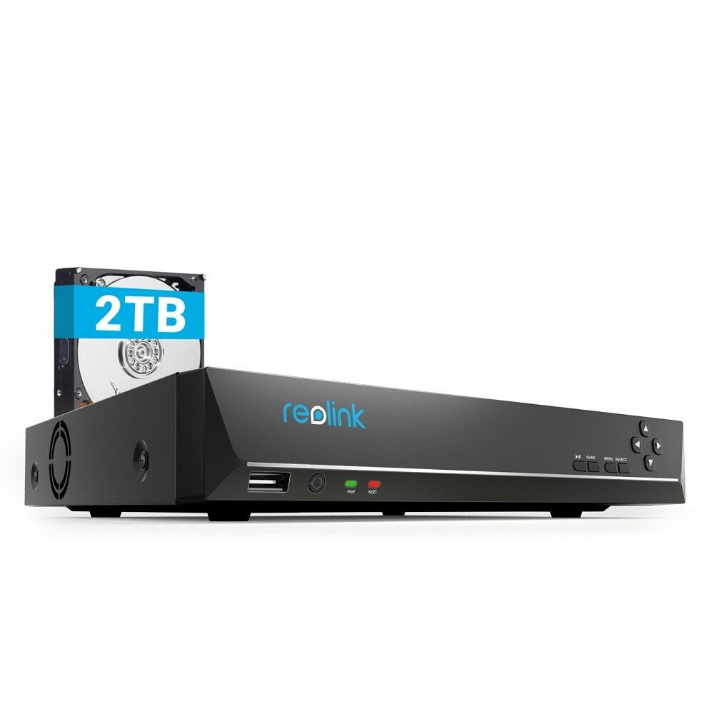 Reolink 8CH PoE Network Video Recorder 2TB HDD Support up to 12MP Security NVR