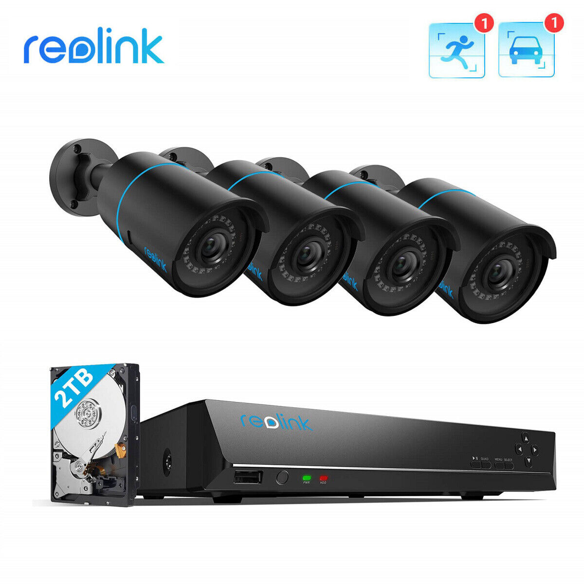 Reolink 5MP IP 8CH NVR PoE Security Camera Kit with Person/Vehicle Detection - Secure IT Global