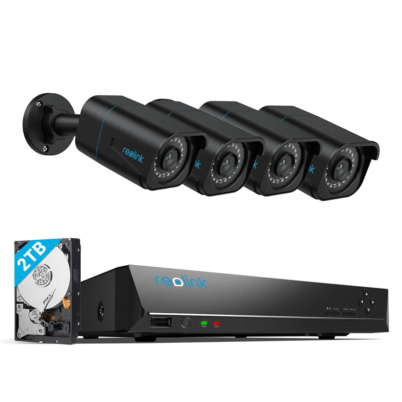 Reolink 8CH NVR 4K PoE AudioRecording 2TB HDD Human Detect SecurityCamera System - Secure IT Global