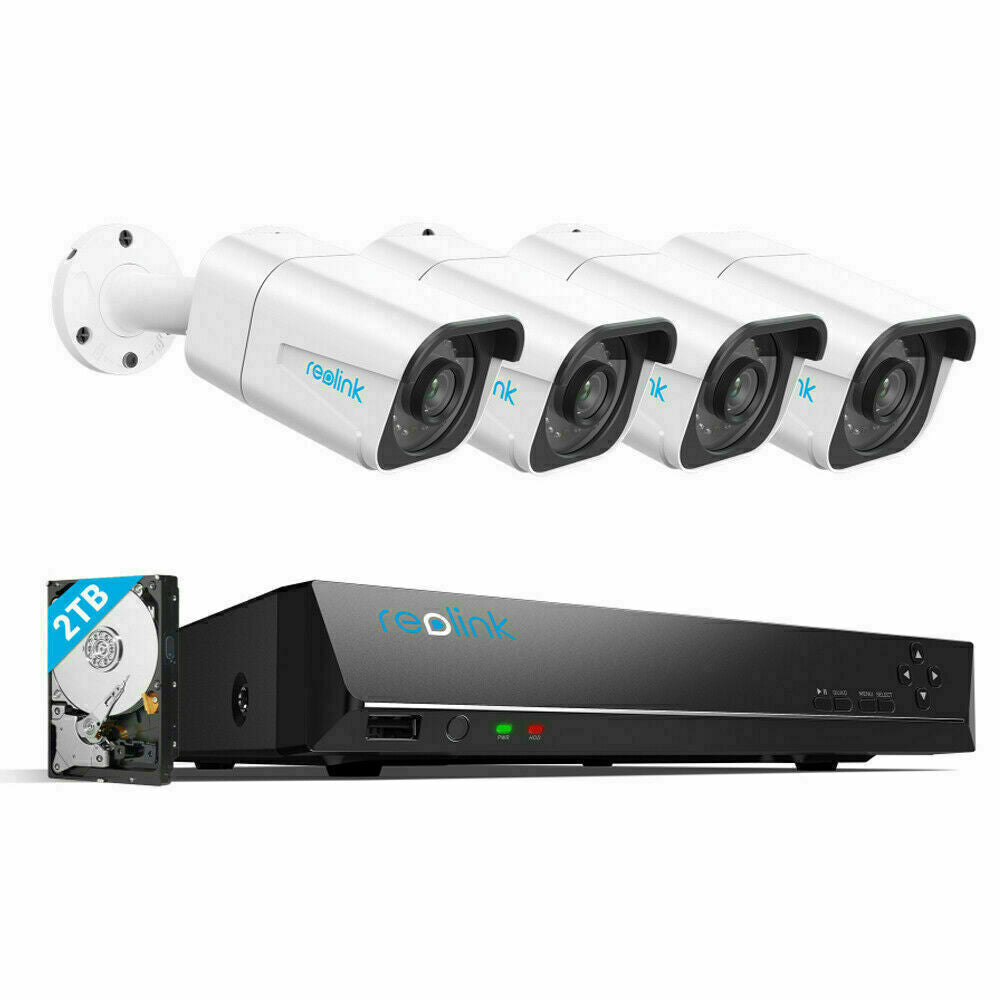 Reolink 4K 8MP 8CH PoE NVR 2TB HDD Human/Car Detect Security Camera System - Secure IT Global