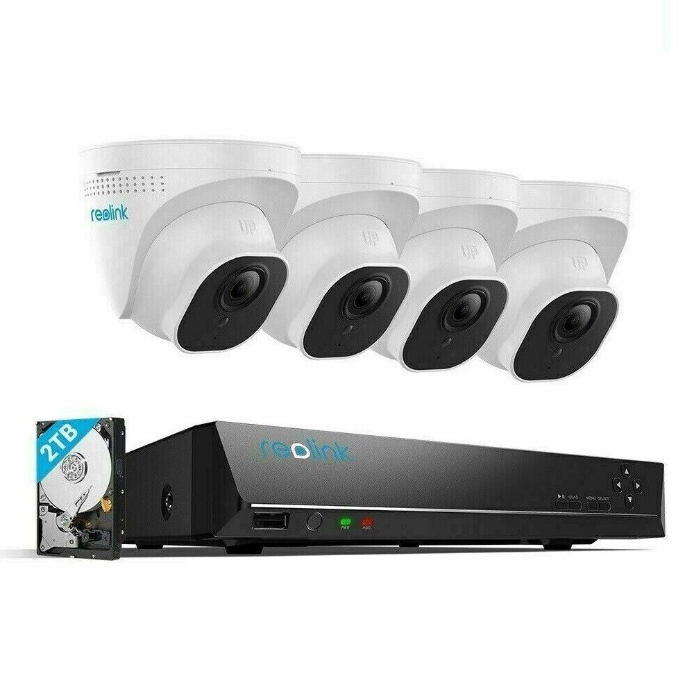 Reolink 4K 8MP PoE Security Camera System 8CH NVR 4X Wired Outdoor PoE Cameras - Secure IT Global