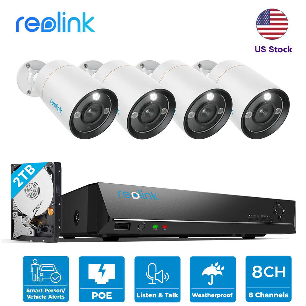 Reolink 2TB 8CH NVR 12MP POE 2-Way Audio Person Detection Security Camera System - Secure IT Global