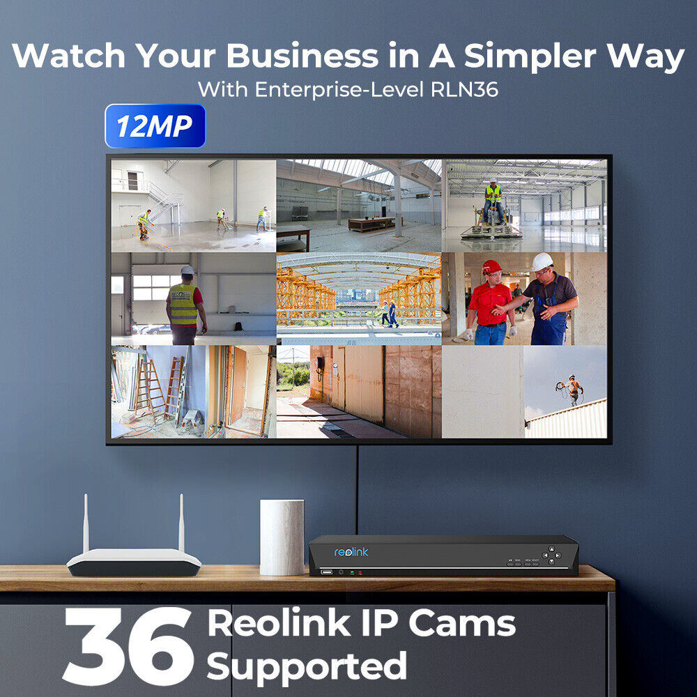 Reolink 36CH Network Video Recorder NVR for Security Camera System No HDD - Secure IT Global