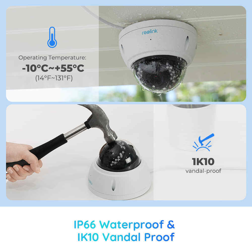 Reolink 4K PoE 8MP 5X Zoom Dome IP Vandal-Proof Audio Recording Security Camera - Secure IT Global