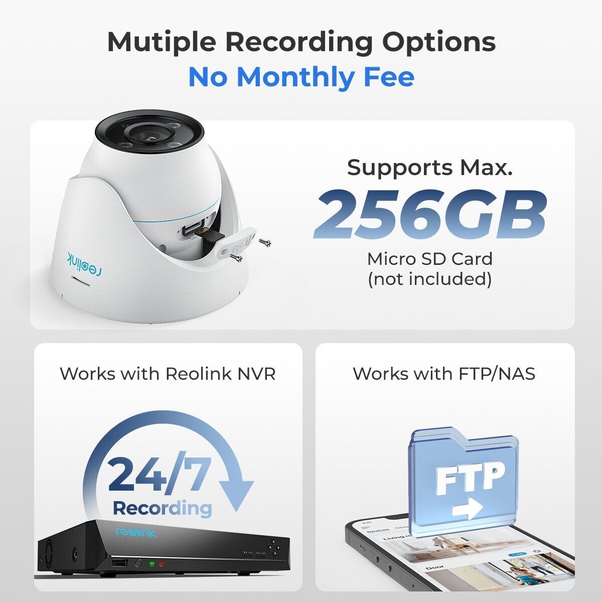 Reolink 4K 8MP HD PoE IP Outdoor 3X Optical Zoom 2-Way Audio Security Camera - Secure IT Global