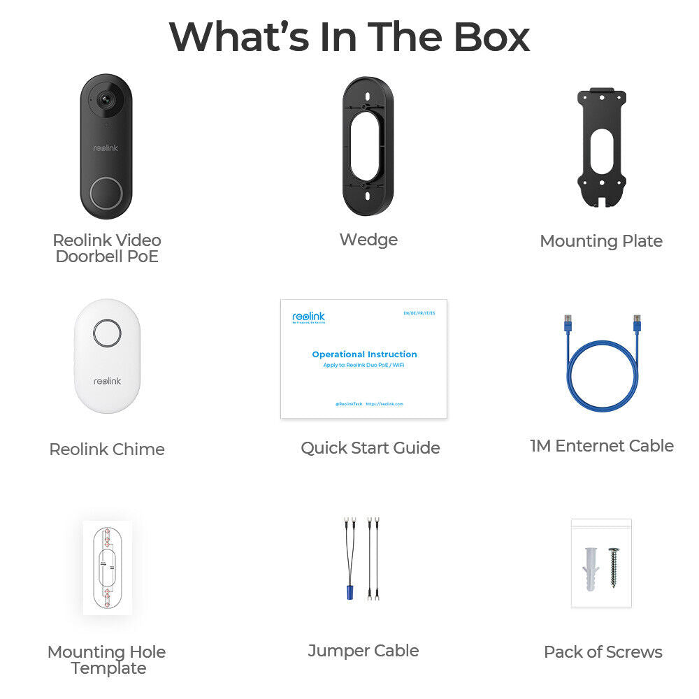 Reolink Wired Video Doorbell PoE Smart 2K+ 5MP Waterproof with Person Detection - Secure IT Global