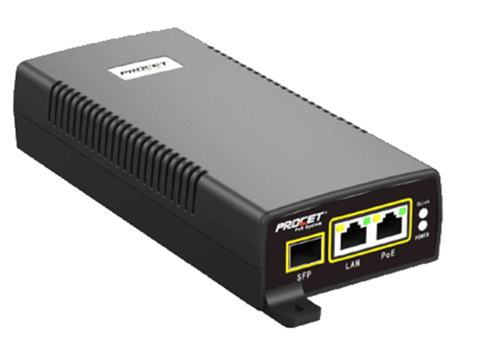 Hanwha Vision SPO-6011 60W Built-in SFP slot with PoE++ Injector