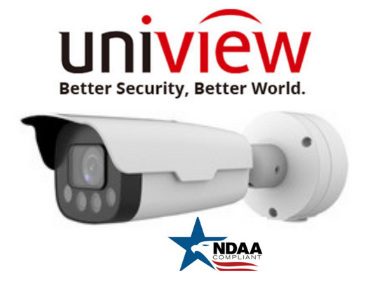 Uniview HC121@TS8CR-Z Bullet NDAA Security Camera.Uniview 2MP bullet IP camera front view with license plate recognition