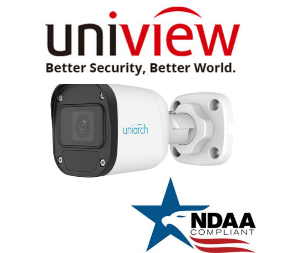 Uniview IPC-B122-APF28 2MP NDAA Bullet Security Camera.uniview 2mp ip bullet camera front view