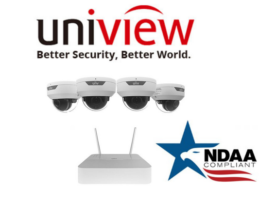 Uniview 2MP IP camera WiFi kit front view with vandal dome-Secure IT Global