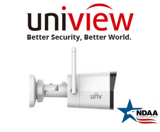 Uniview IPC2122LB-AF28WK-G WIFI Bullet Security Camera.Uniview 2MP WiFi Bullet Camera Front View with Night Vision