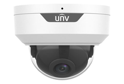 Front view of UNV security camera with 2.8mm fixed lens