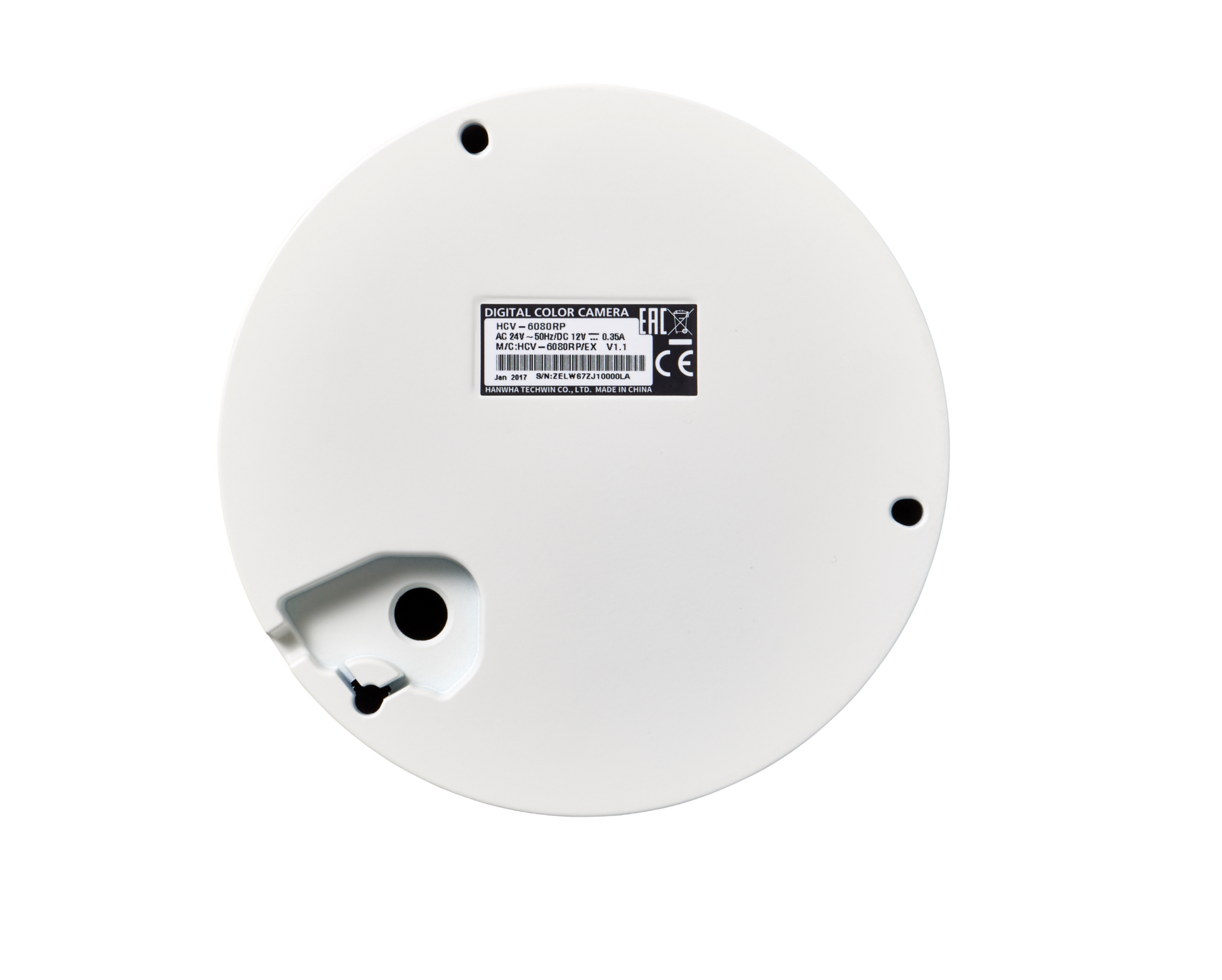 Wisenet dome camera with IR night vision and vari focal lens