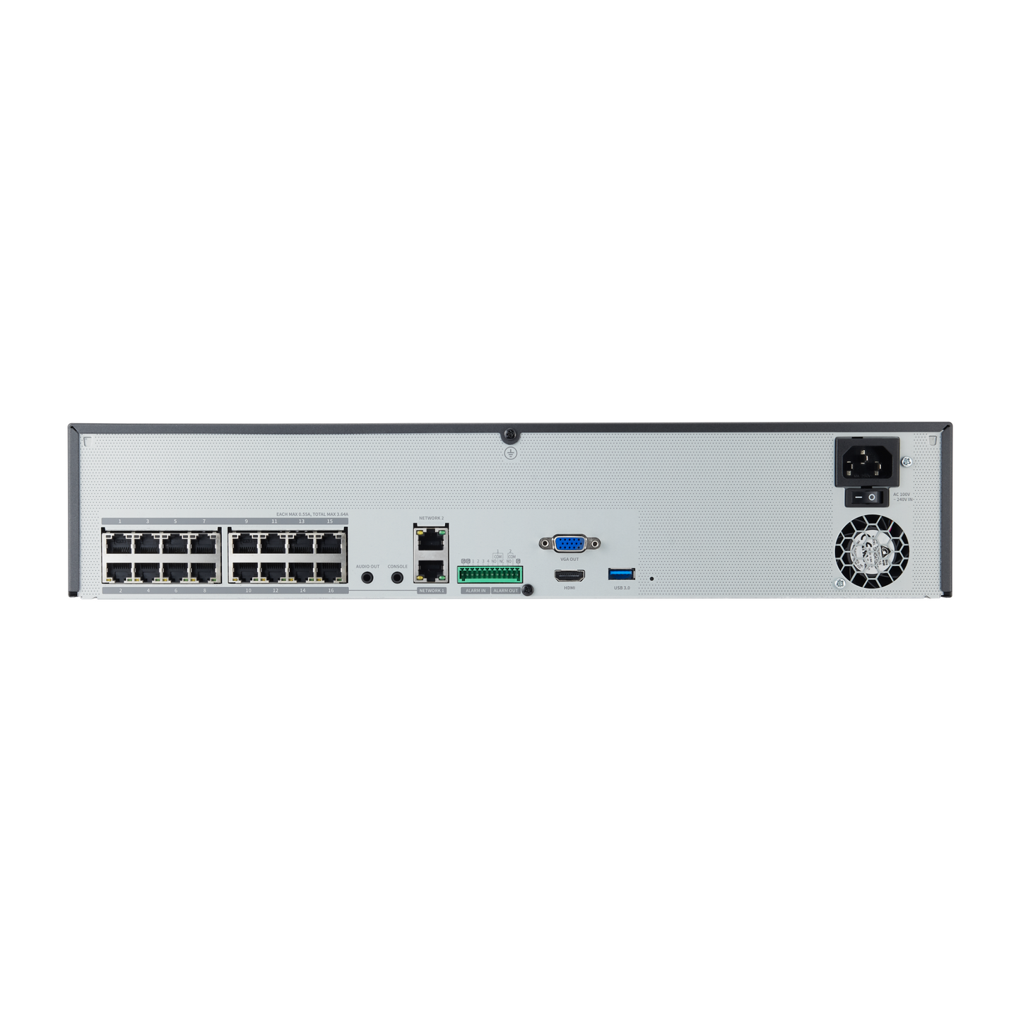 Hanwha Techwin XRN-1620SB1-8TB HDD 16CH 32MP  PoE+ NVR IP Security  Recorder