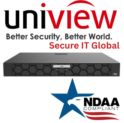 UNV 32-Ch 16MP 2 SATA HDDs Audio NDAA Uniview Security Surveillance Recorder NVR