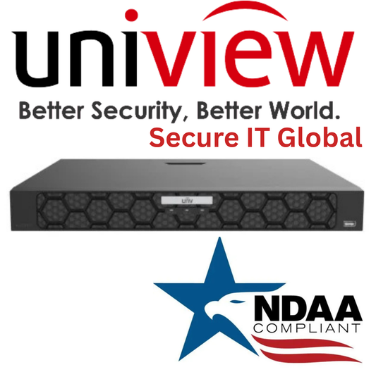 UNV 32-Ch 16MP 2 SATA HDDs Audio NDAA Uniview Security Surveillance Recorder NVR