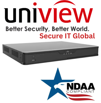 UNV 4K 16-Ch XVR 16 BNC 2 SATA HDD NDAA Network Audio Uniview Security Recorder